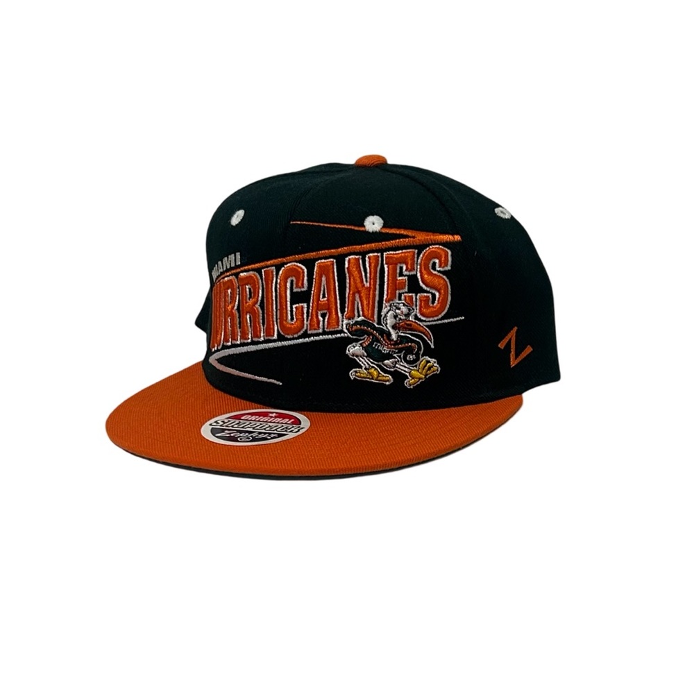 BRAND NEW, Miami Hurricanes Snapback Hat. Made by Zephyr.